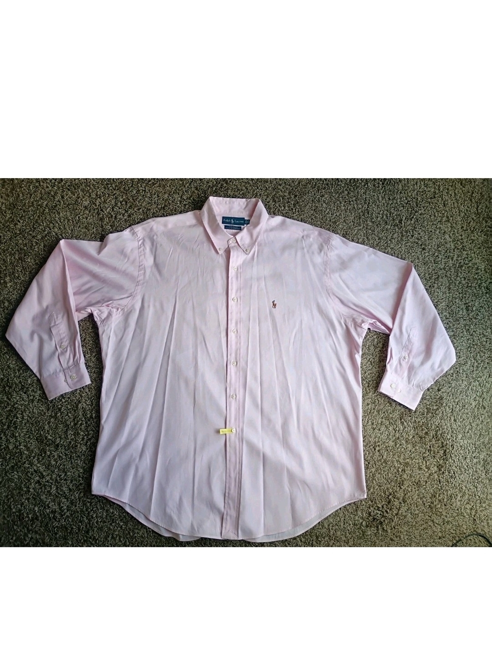 Polo Ralph Lauren Shirt Men's 17.5 34/35 Pink Long Sleeve Yarmouth Flesh Pony